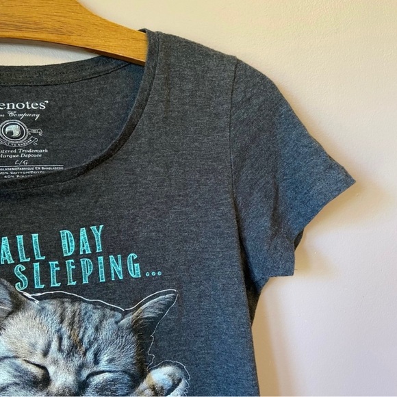 ✨3/$20✨ Bluenotes Women’s Sleeping Cat Graphic Tee - Picture 4 of 7